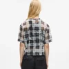 Gekreuztes Mesh-T-Shirt
