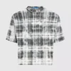Gekreuztes Mesh-T-Shirt