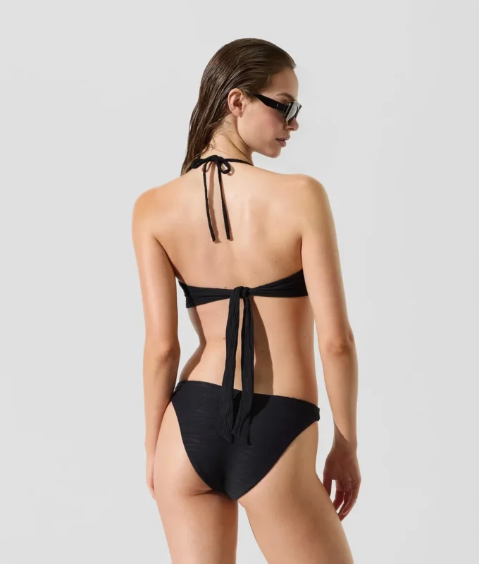 GERIFFELTES BANDEAU-BIKINI-OBERTEIL GERIFFELTES BANDEAU-BIKINI-OBERTEIL
