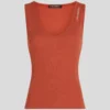 GERIFFELTES TANKTOP MIT V-AUSSCHNITT