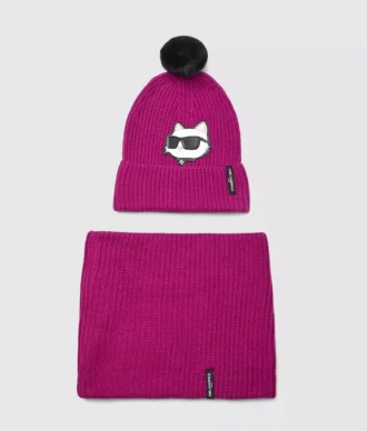 Geschenkset mit Mütze und Snood für Mädchen