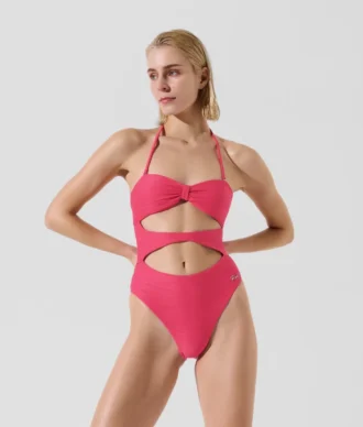 GESTREIFTER BANDEAU-BADEANZUG