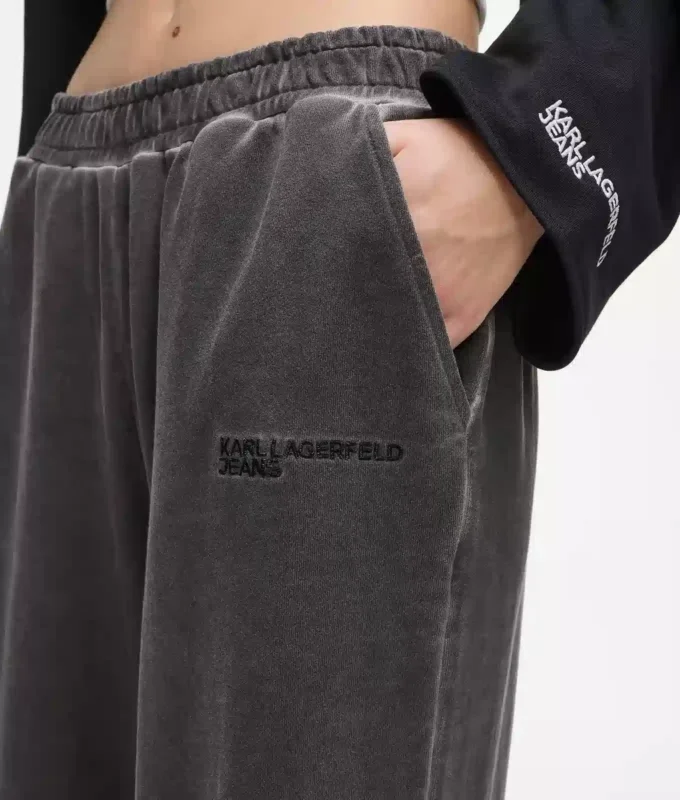 Gewaschene Sweathose mit weitem Bein Gewaschene Sweathose mit weitem Bein