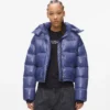 Glänzende, kastenförmige Daunenjacke Glänzende, kastenförmige Daunenjacke