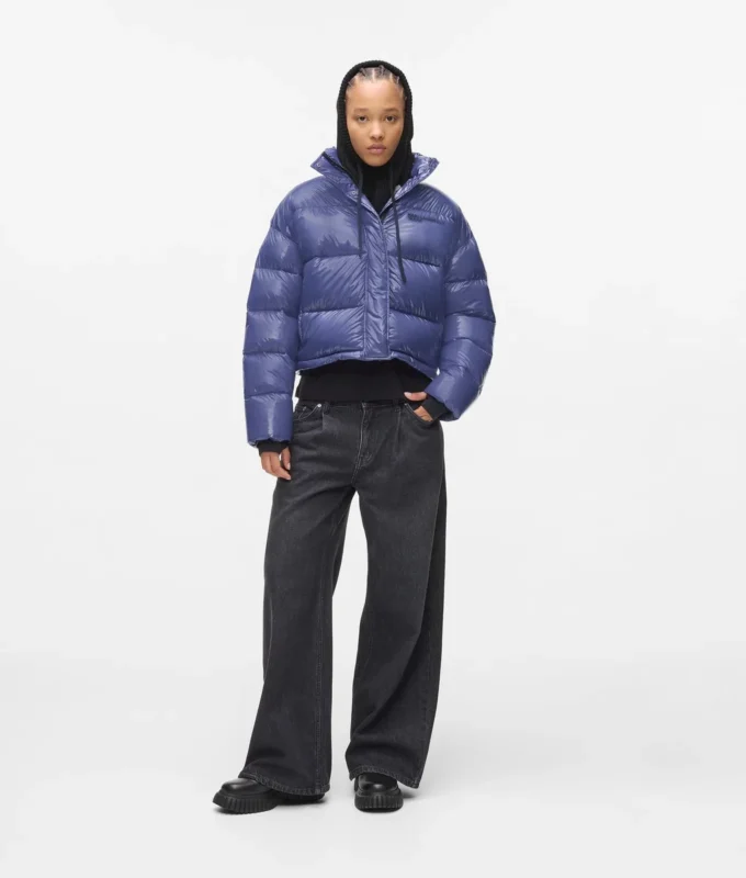 Glänzende, kastenförmige Daunenjacke Glänzende, kastenförmige Daunenjacke
