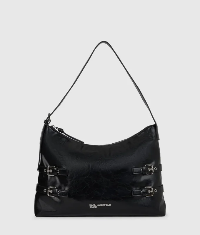 Große Schultertasche mit Schnalle