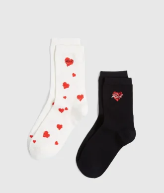 Herzenssocken – 2er-Pack