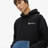 Hoodie mit Denim-Tasche