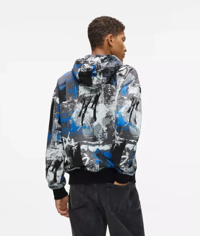 Hoodie mit durchgehendem Paint-Effekt
