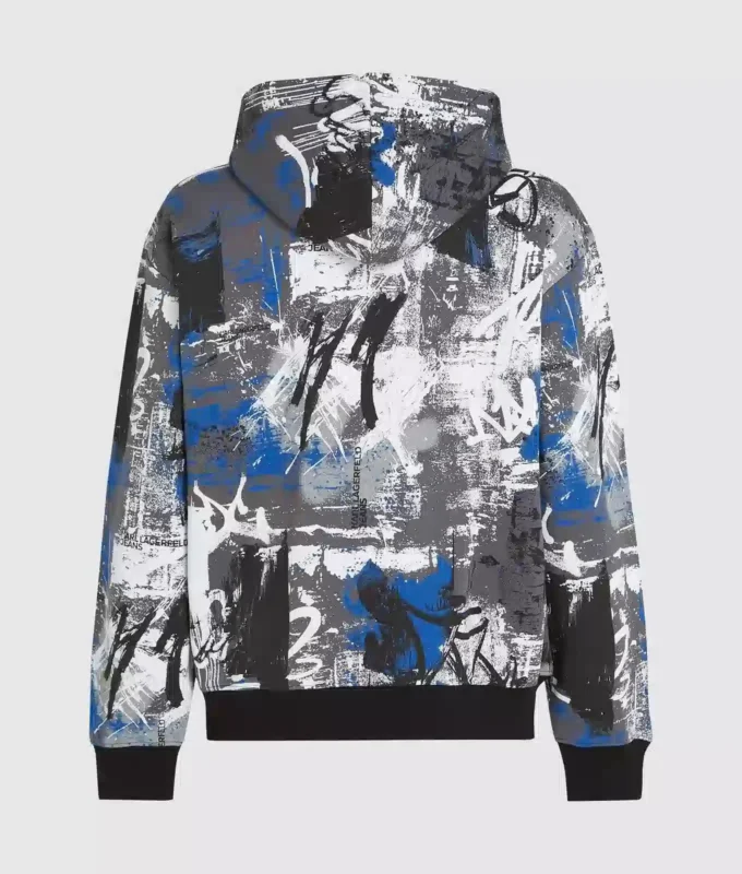 Hoodie mit durchgehendem Paint-Effekt
