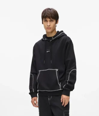 Hoodie mit Kontrastnähten