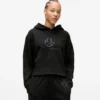 Hoodie mit Monogramm-Nieten