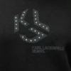 Hoodie mit Monogramm-Nieten