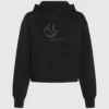 Hoodie mit Monogramm-Nieten