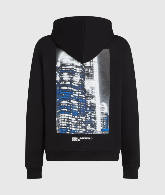 Hoodie mit Stadtmotiv