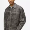 Jacke aus Kunstleder im Used-Look Jacke aus Kunstleder im Used-Look
