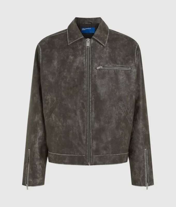 Jacke aus Kunstleder im Used-Look Jacke aus Kunstleder im Used-Look