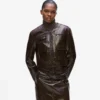 Jacke aus Kunstleder mit Glanzfinish