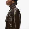 Jacke aus Kunstleder mit Glanzfinish
