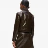 Jacke aus Kunstleder mit Glanzfinish