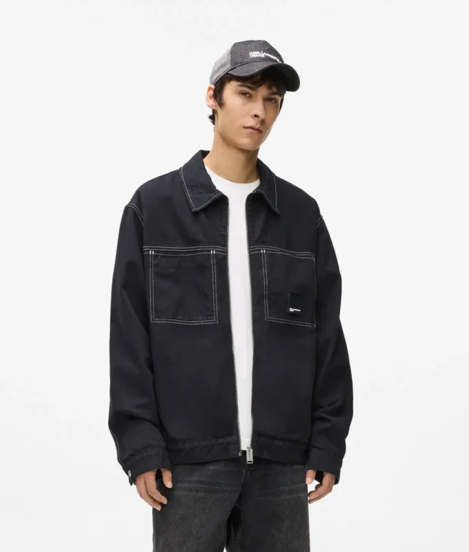 Jacke mit Kontrastnähten Jacke mit Kontrastnähten