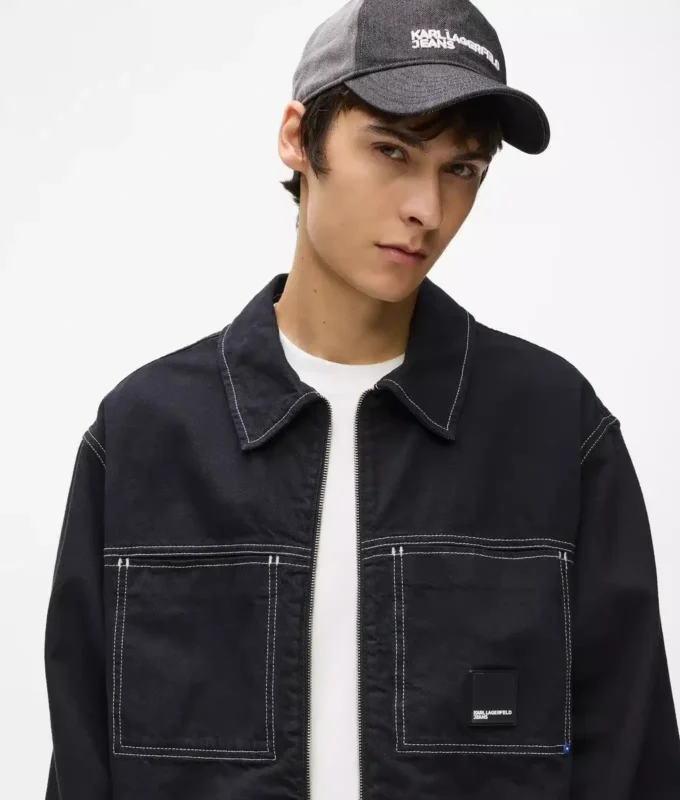 Jacke mit Kontrastnähten Jacke mit Kontrastnähten