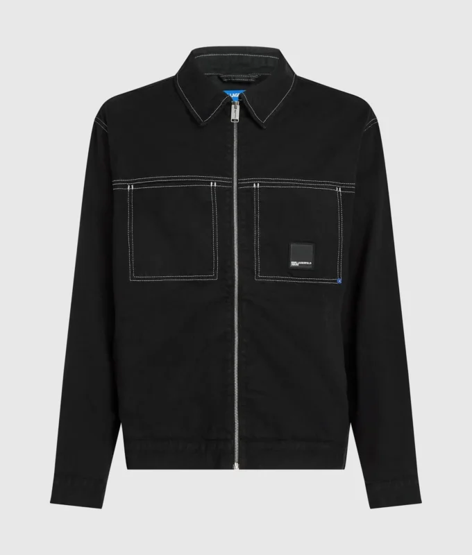 Jacke mit Kontrastnähten Jacke mit Kontrastnähten