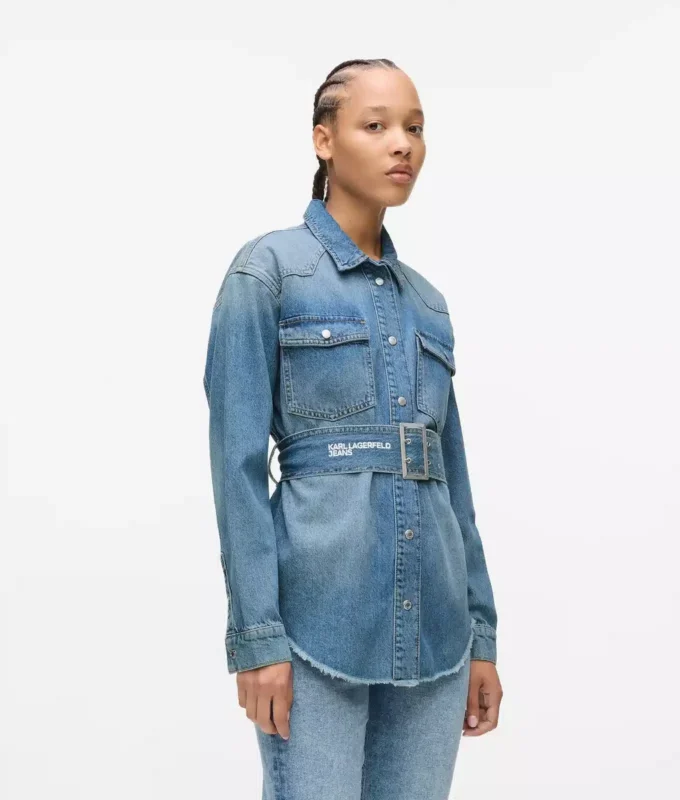 Jeanshemd mit Gürtel Jeanshemd mit Gürtel