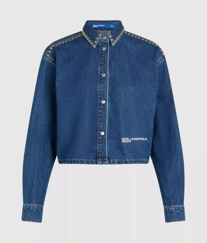 Jeanshemd mit Nieten