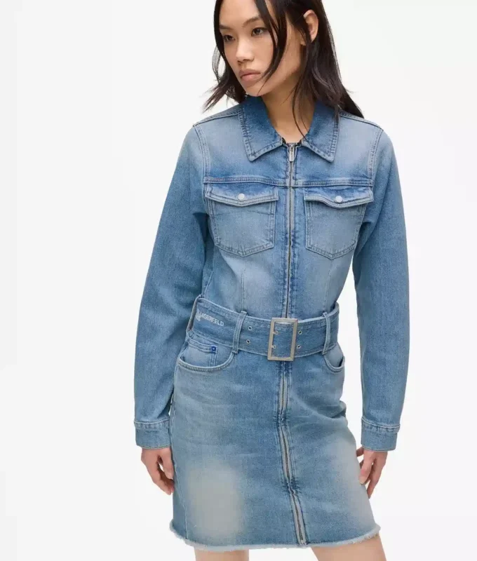 Jeanskleid mit Gürtel Jeanskleid mit Gürtel