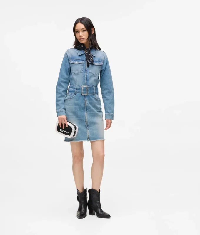 Jeanskleid mit Gürtel Jeanskleid mit Gürtel