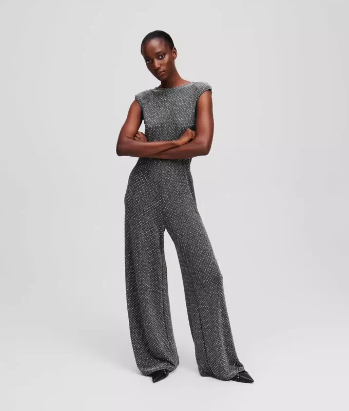 JERSEY-JUMPSUIT MIT STRASSSTEINEN JERSEY-JUMPSUIT MIT STRASSSTEINEN