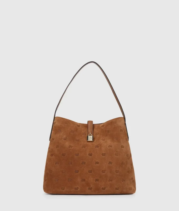 K/Autograph Hobo-Tasche aus Wildleder mit Vorhängeschloss K/Autograph Hobo-Tasche aus Wildleder mit Vorhängeschloss