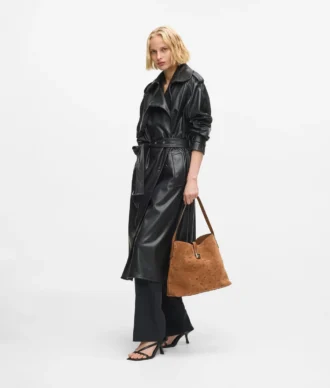 K/Autograph Hobo-Tasche aus Wildleder mit Vorhängeschloss