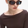 K/Autograph Klobige Sonnenbrille