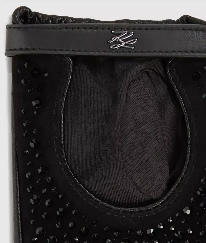 K/Autograph Strass-Fingerlose Handschuhe