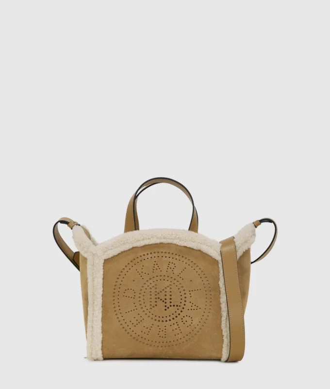 K/Circle kleine Shearling-Tasche