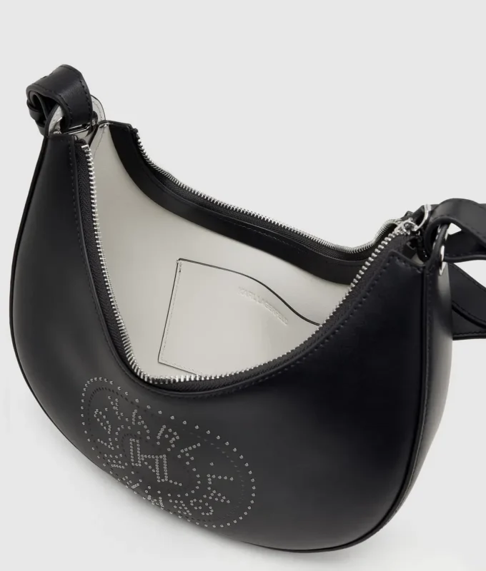K/Circle Schultertasche mit Nieten und Mondmotiv K/Circle Schultertasche mit Nieten und Mondmotiv