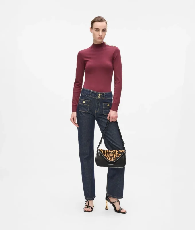 K/Hardware Schultertasche mit Leopardenmuster K/Hardware Schultertasche mit Leopardenmuster