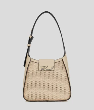 K/SIGNATURE GEWEBTE HOBO-TASCHE