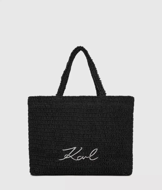 K/Signature Strandtasche aus Häkelarbeit K/Signature Strandtasche aus Häkelarbeit
