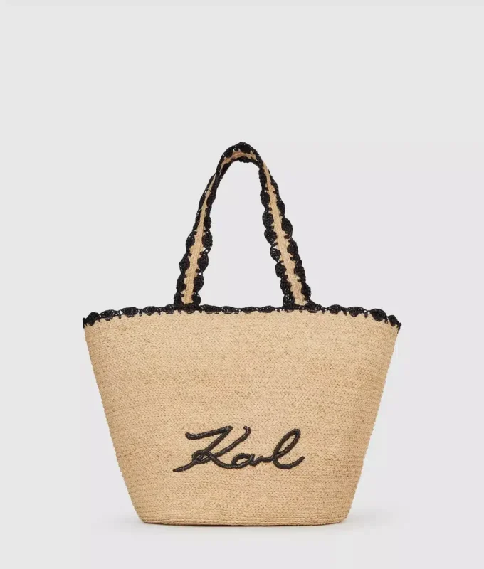 K/Signature Strandtasche mit Wellenrand K/Signature Strandtasche mit Wellenrand
