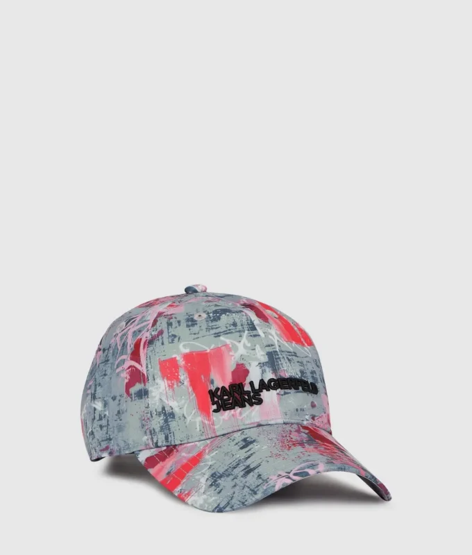 Kappe mit durchgehendem Graffiti-Print Kappe mit durchgehendem Graffiti-Print