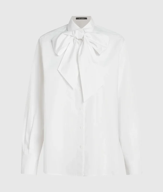 Karl DNA-Bluse mit Schleifendetail