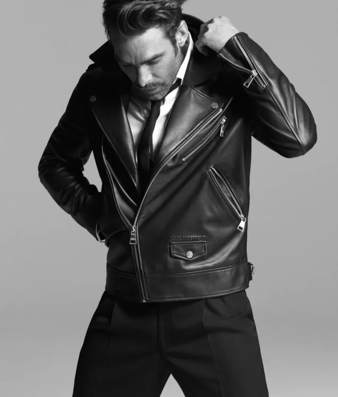 KARL ESSENTIAL LEDERJACKE