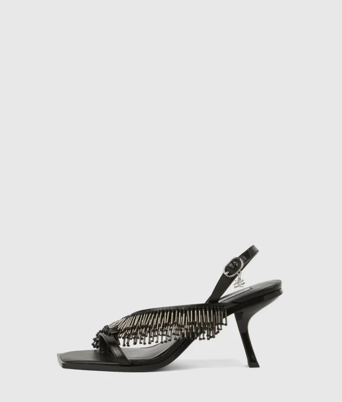 Karmel Slingbacks mit Fransen und Absatz Karmel Slingbacks mit Fransen und Absatz