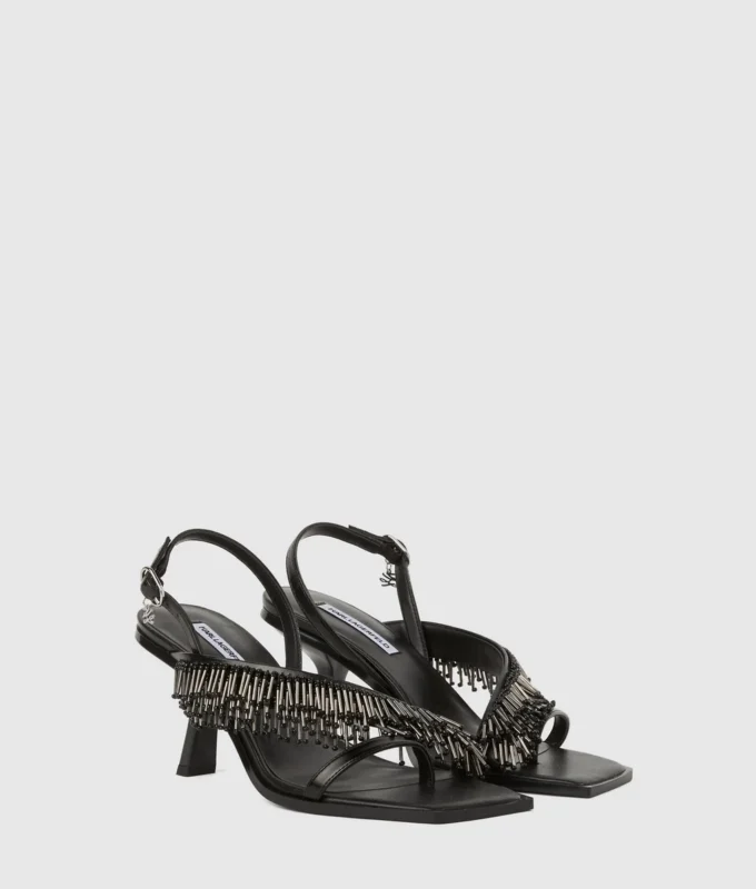 Karmel Slingbacks mit Fransen und Absatz Karmel Slingbacks mit Fransen und Absatz