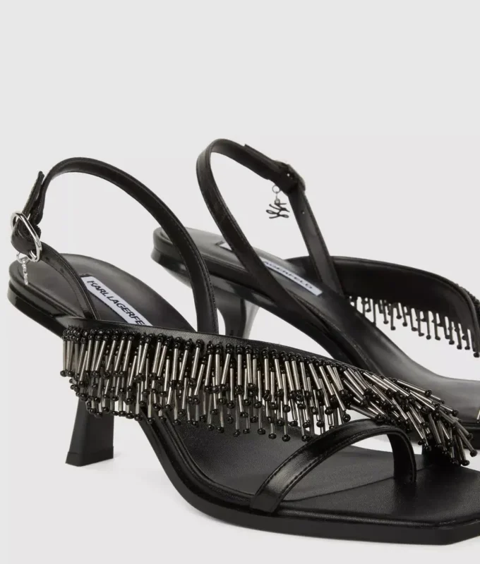 Karmel Slingbacks mit Fransen und Absatz Karmel Slingbacks mit Fransen und Absatz