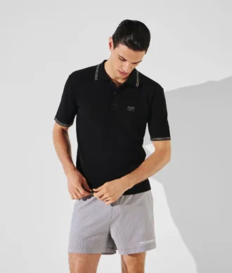 KL X BORSALINO STRICKPOLOSHIRT