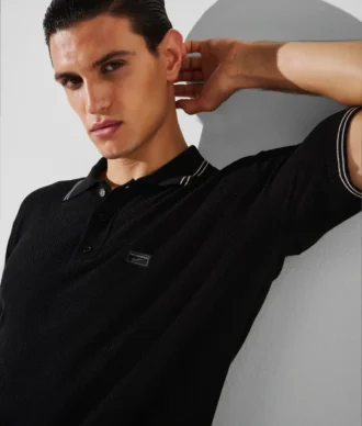 KL X BORSALINO STRICKPOLOSHIRT